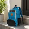Fashionable and casual blue backpack with large capacity, student backpack, sports travel bag, suitable for both men and women, trendy style details Picture